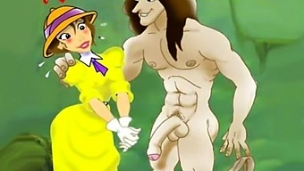 टार्ज़न और जेन का जंगली समूह सेक्स रोमांच