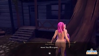 Busty Teen Enjoys Shaved Pussy Threesome With Alien Hybrid