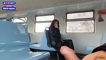 A Man Who Is A Stranger Helps Me To Climax On A Public Train And Then He Goes Around The Train Wagons With The Face Full Of Semen.